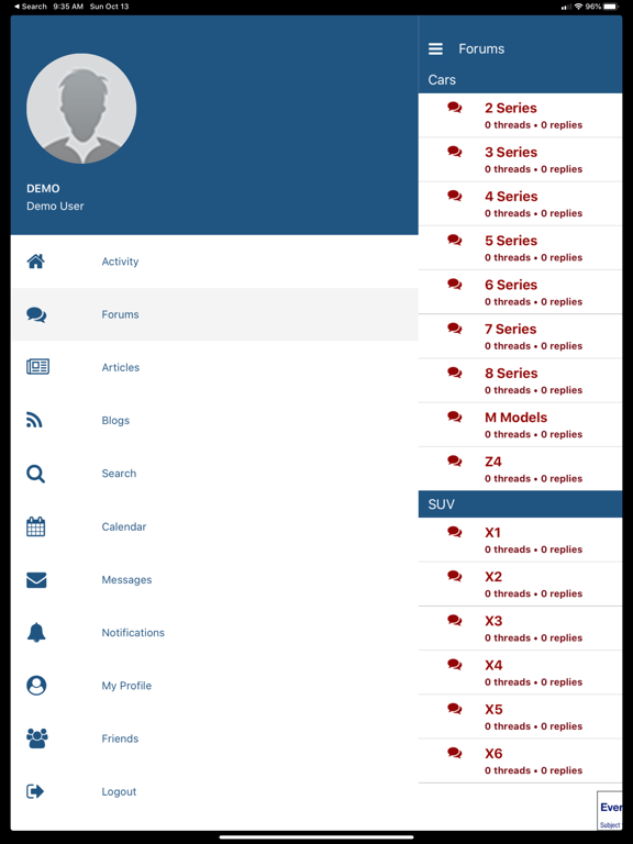 AutoForums 4 BMW's (Fansite) iPad screenshot 1 - Entertainment app
