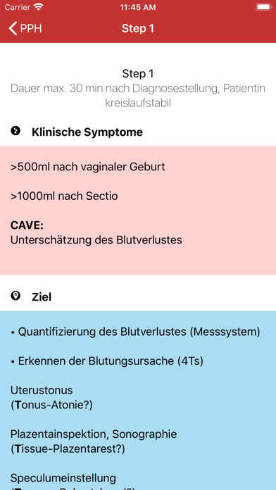 Screenshot #2 pour PPH - Peripartale Blutung