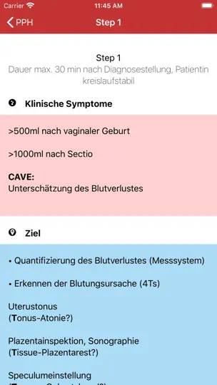 Screenshot von PPH - Peripartale Blutung auf dem iPhone 2