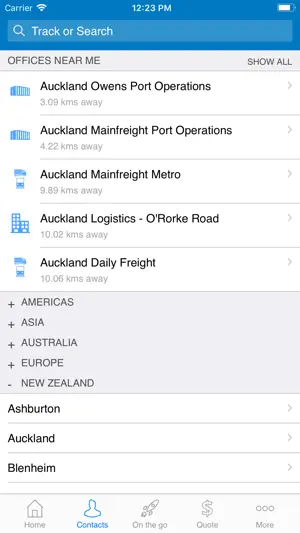 Mainfreight screenshot 2