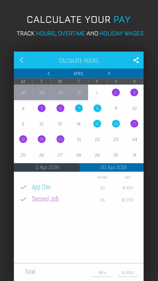 #4. Hours Tracker: Work Scheduling (iOS) 由: Toto Ventures Inc.