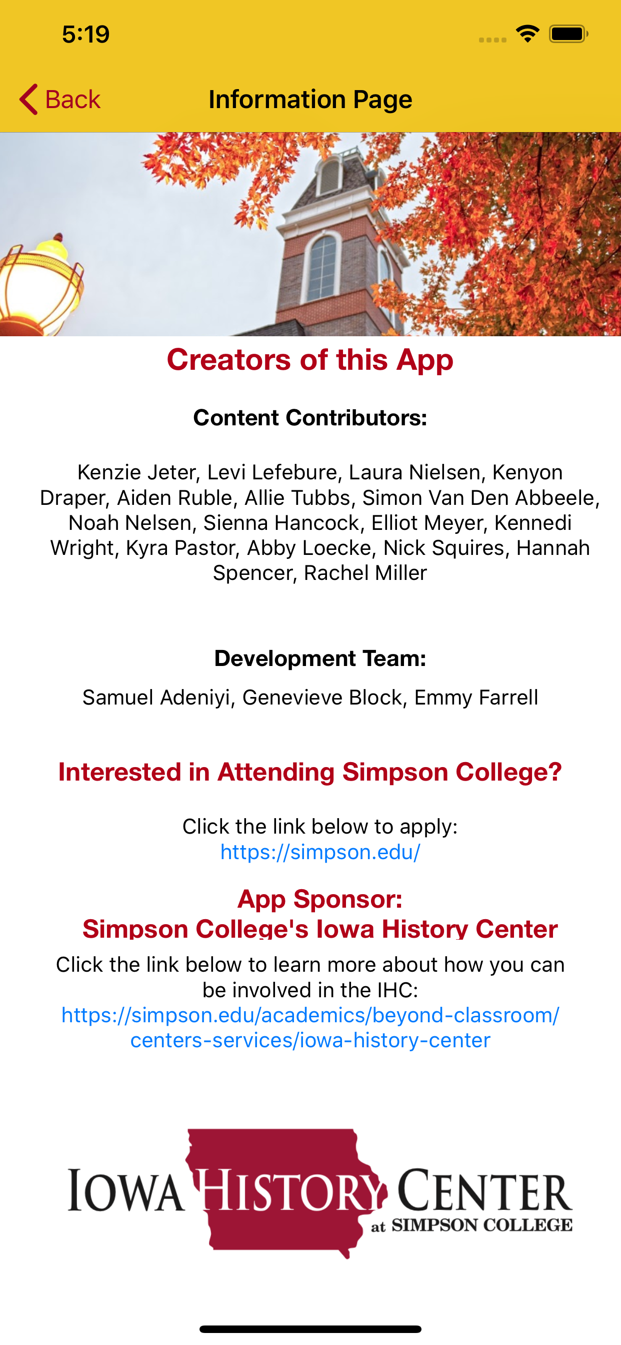 Simpson College Tour screenshot 7