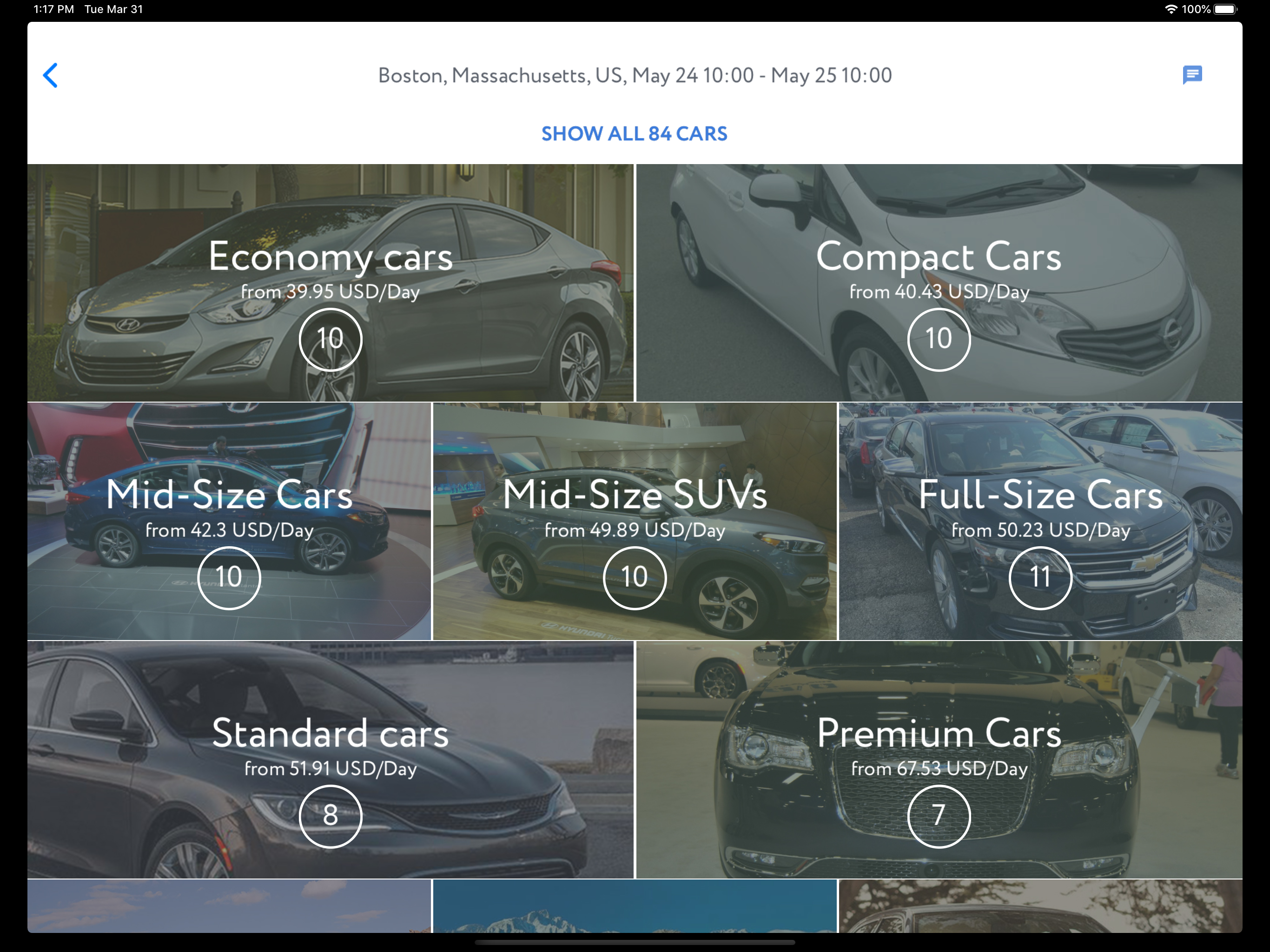 CarzUP - car rental app