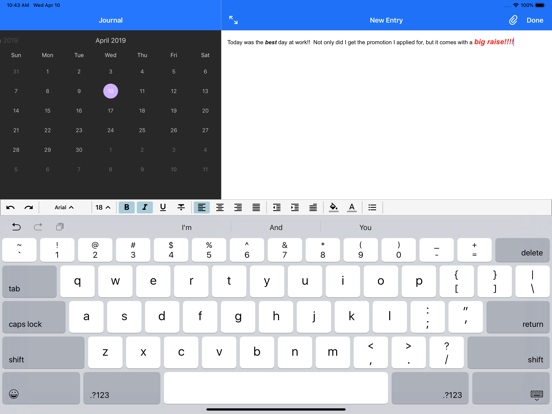 Scriptio - Daily Journal/Diary iPad screenshot 2 - Lifestyle app