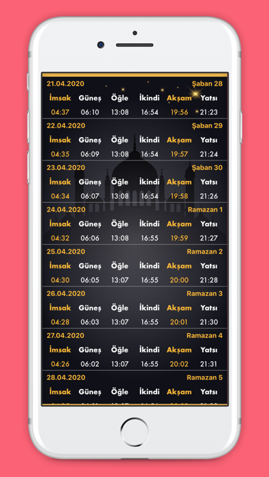 Imsakiye - 2020 Screenshot 3 - AppWisp.com Imsakiye - 2020 Screenshot 3 - AppWisp.com