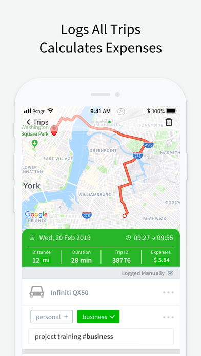 Mileage Tracker by Psngr Screenshot