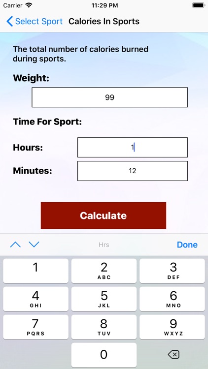 Calories In Sports screenshot-6