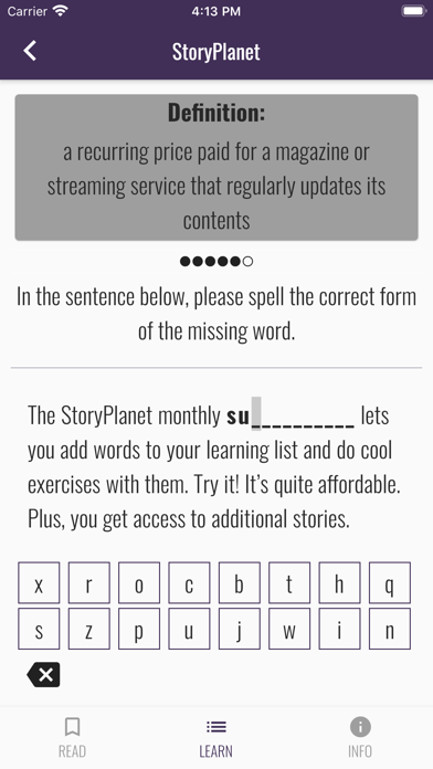 StoryPlanet English Screenshot