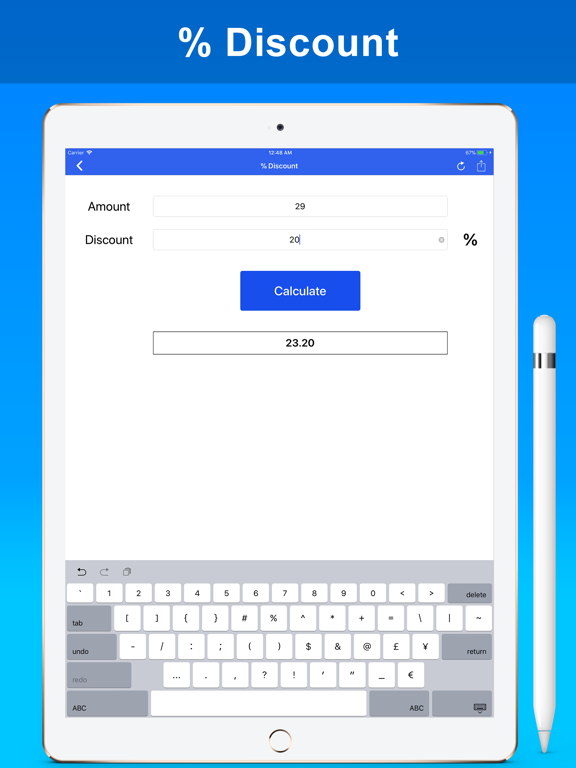 Screenshot #6 pour % Calculateur de pourcentage