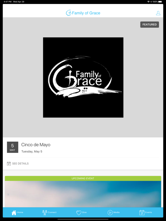 Family of Grace Connect iPad screenshot 1 - Lifestyle app
