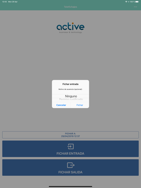 Telefichajes iPad screenshot