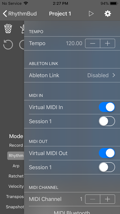 RhythmBud - AUv3 MIDI FX Screenshot