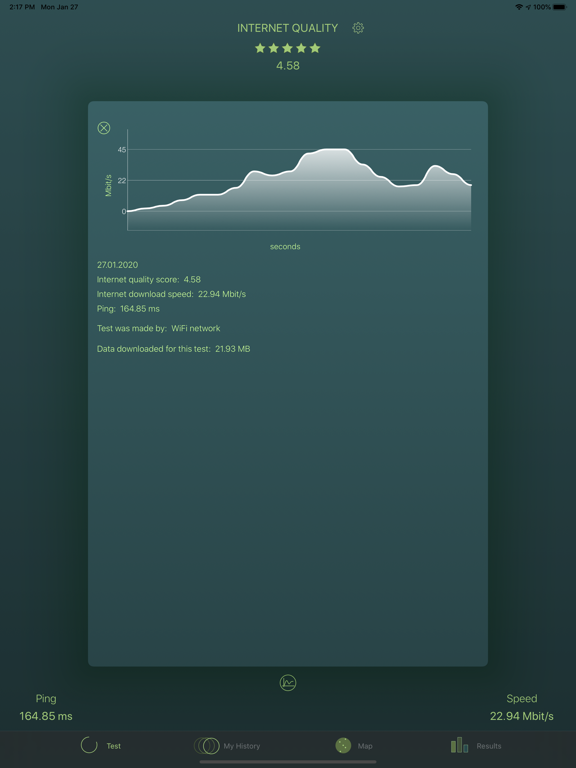 Internet Quality iPad screenshot 4 - Utilities app