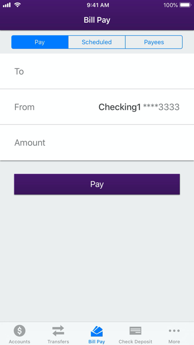 BankFinancial Mobile App Screenshot