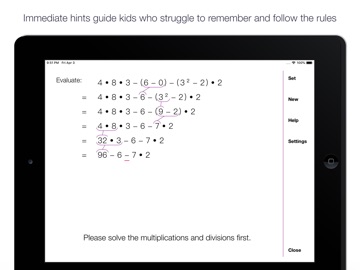 Visual Order of Operations iPad screenshot