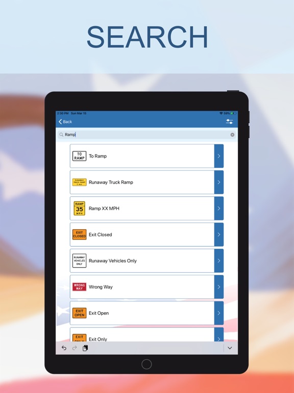Traffic signs US - Road Rules iPad screenshot 4 - Reference app