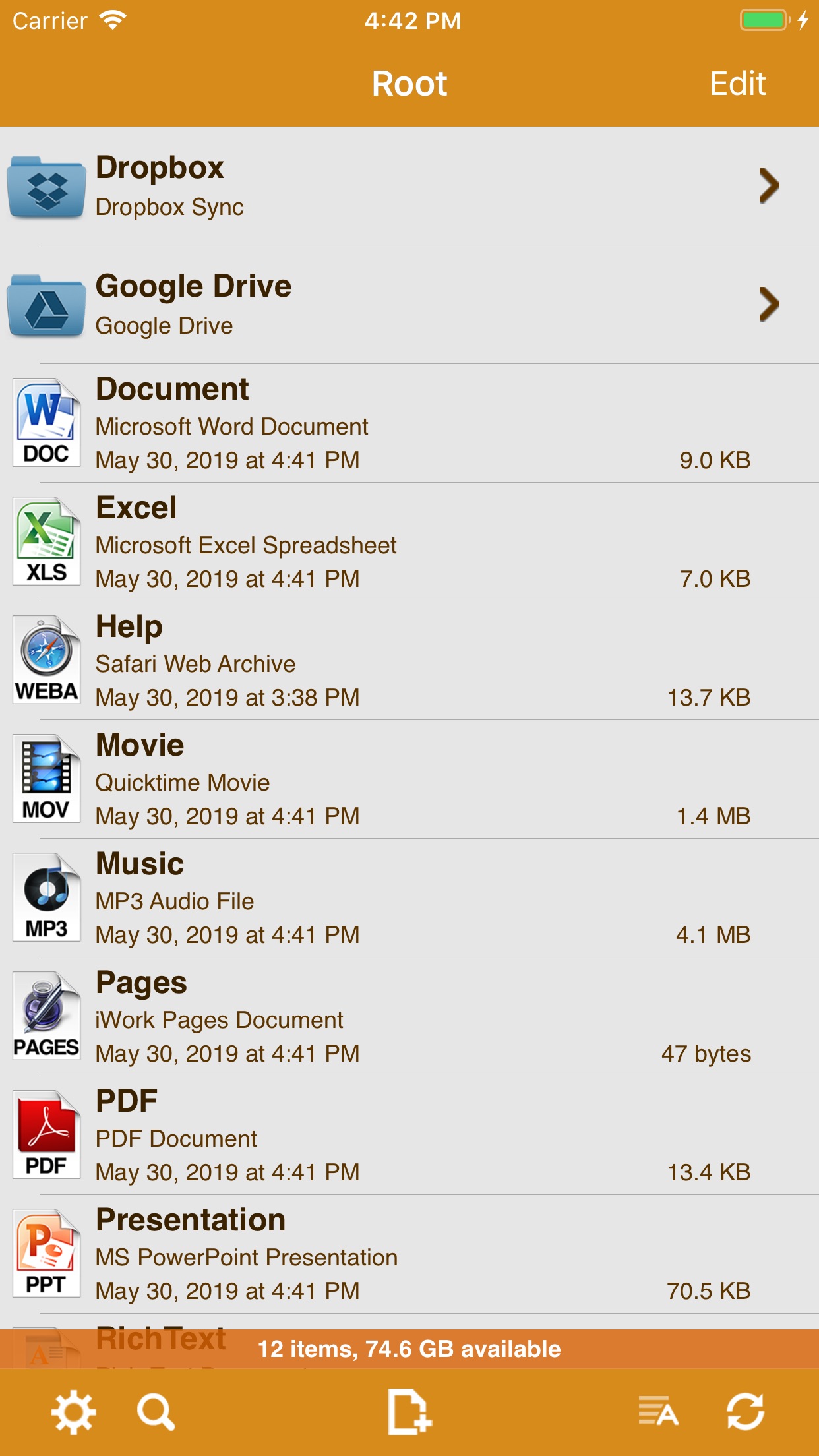 Screenshot do app AirDisk Pro