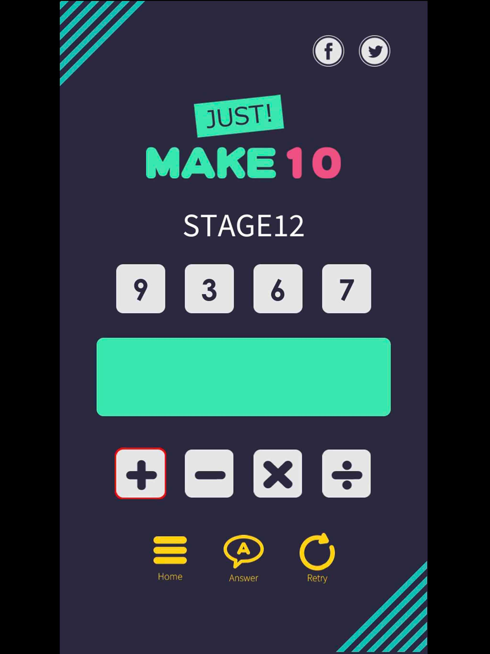 Just make 10  Simple math game