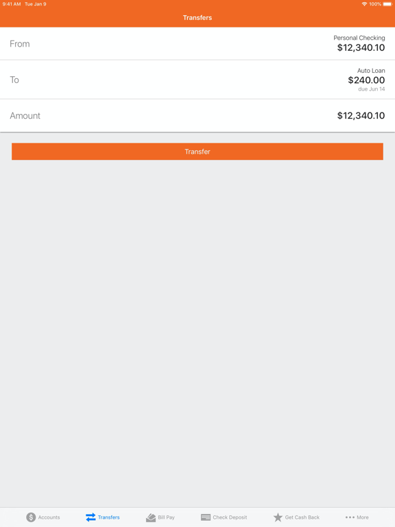 Zeal Credit Union Mobile iPad screenshot 4 - Finance app