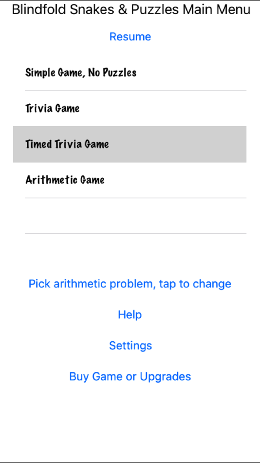 #2. Blindfold Snakes and Puzzles (iOS) 由: marty schultz