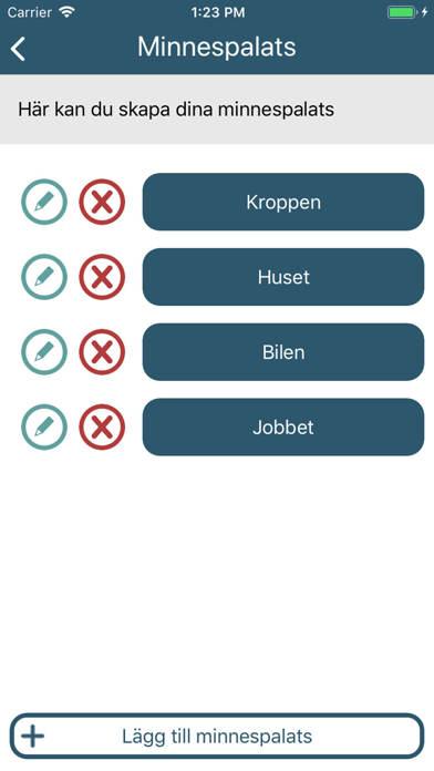 Minnesappen Loci Screenshot
