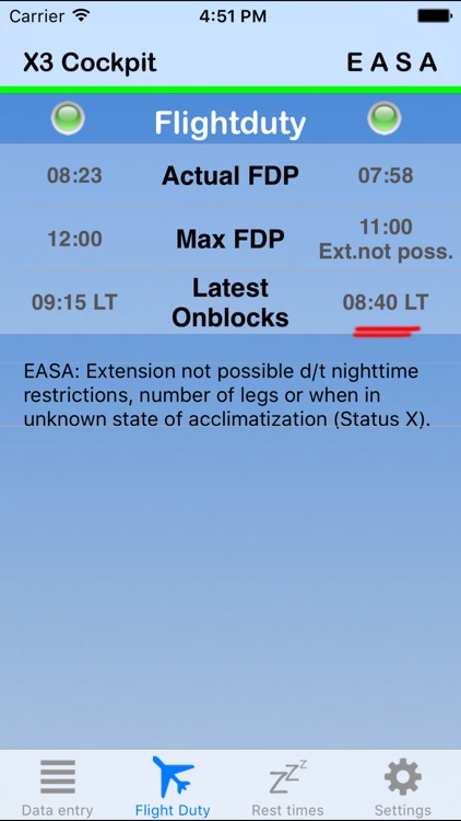 EASA vs Airline FTL