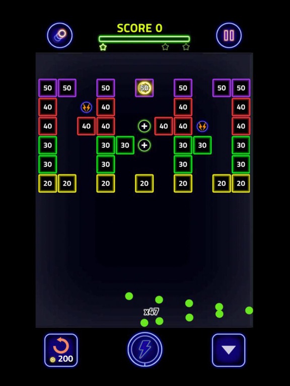 Brick Breaker Glow iPad screenshot 6 - Games app