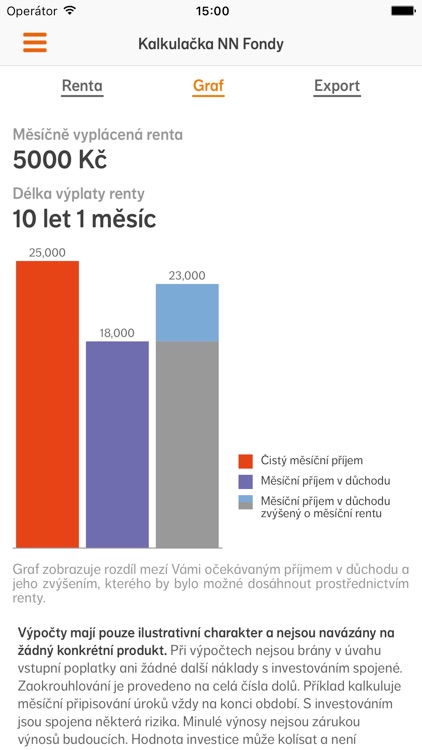 Kalkulačka NN Fondy screenshot-3