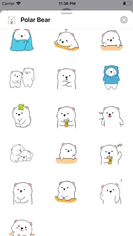 Game screenshot Polar Bear Animated Stickers apk