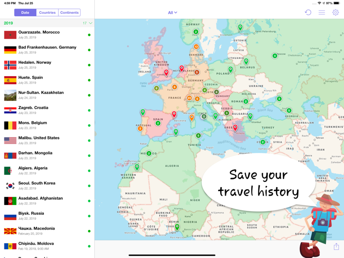 EveryPlace - Diário de Viagem