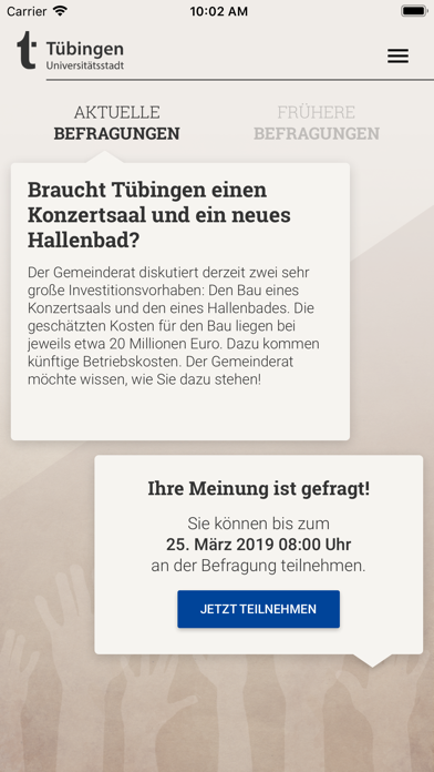 BürgerApp Tübingen Screenshot