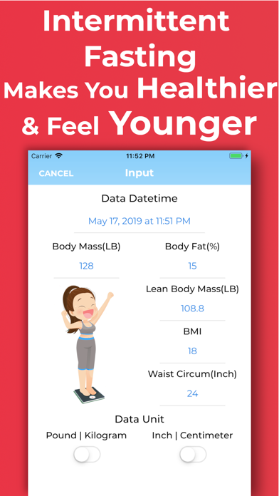 Screenshot #1 pour Intermittent Fasting Timer&Log