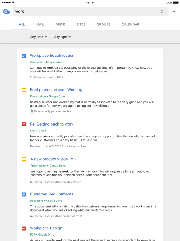 Screenshot #6 pour Google Cloud Search