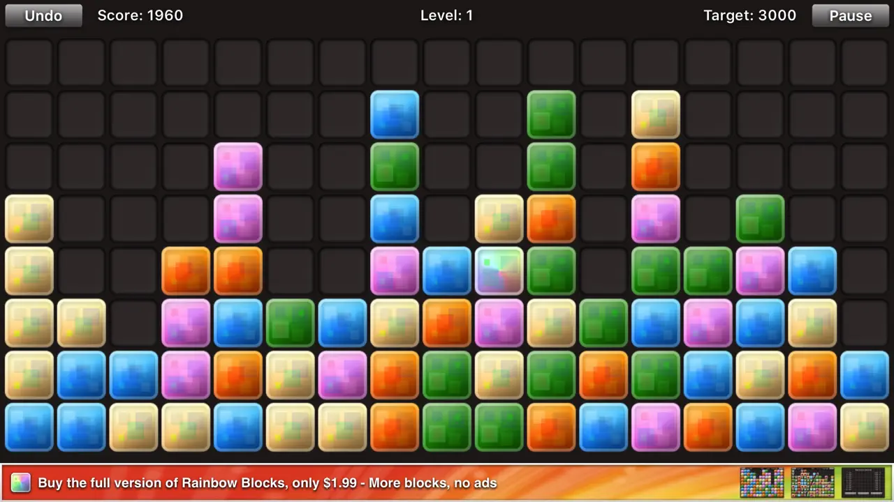 Rainbow Blocks Lite Edition iPhone-skjermbilde 2