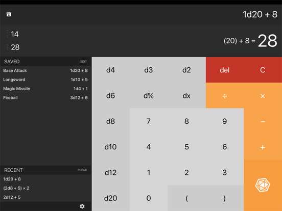 Screenshot #4 pour d20 Calculator