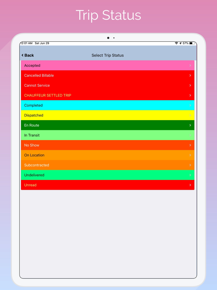 LimoWiz Driver App LWD