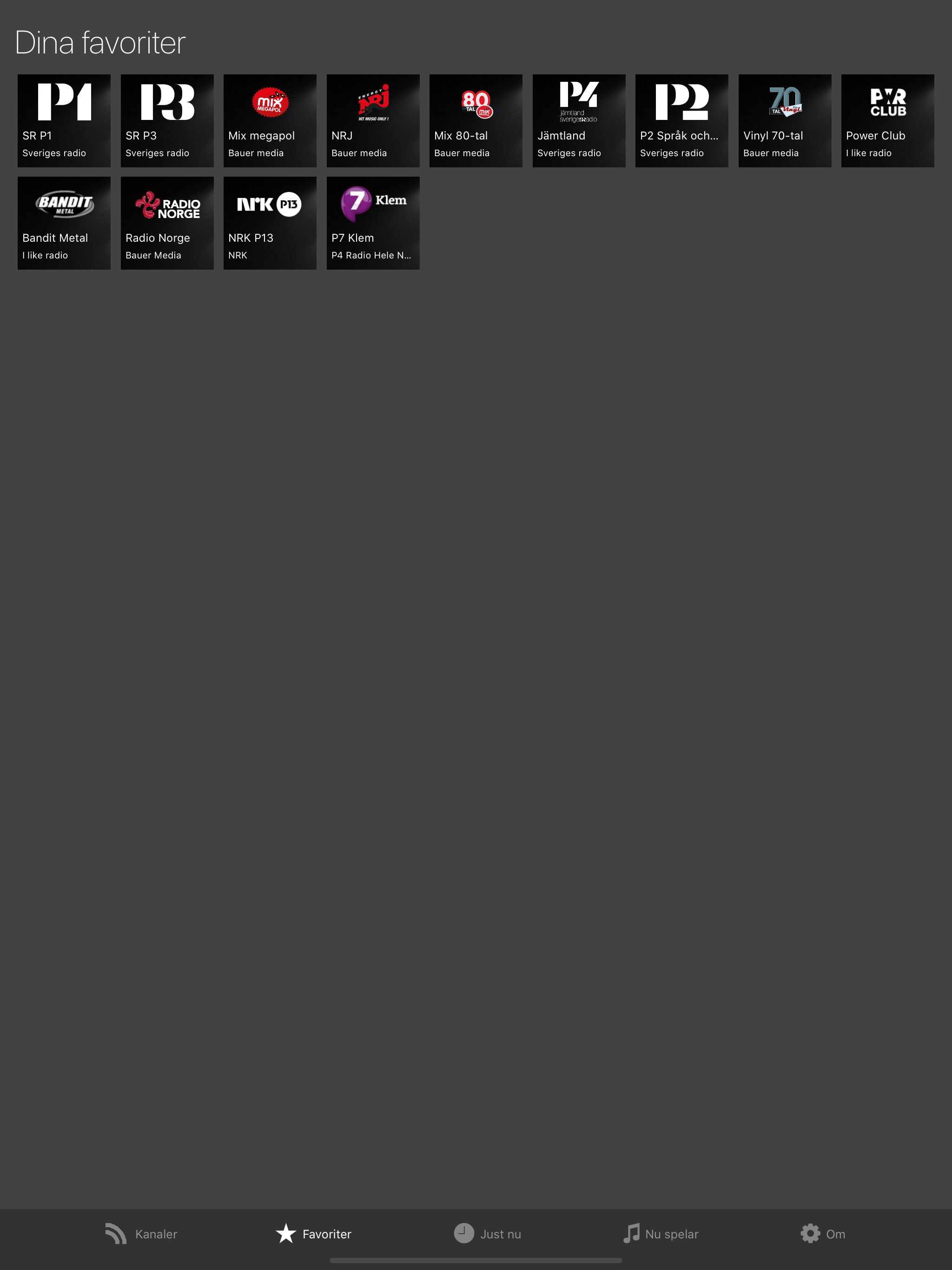 Svensk radio app screenshot 8