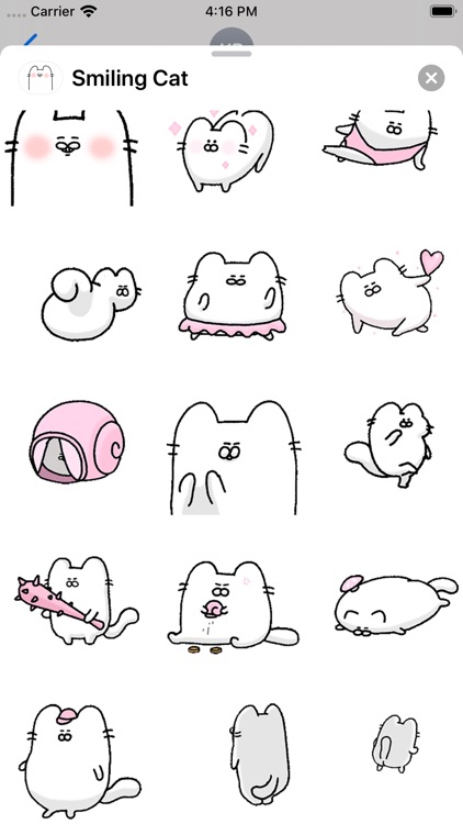 Smiling Cat Animated Stickers