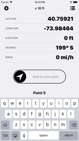 The GPS App screenshot