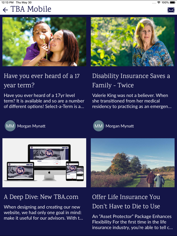 TBA Mobile App iPad screenshot 4 - Business app
