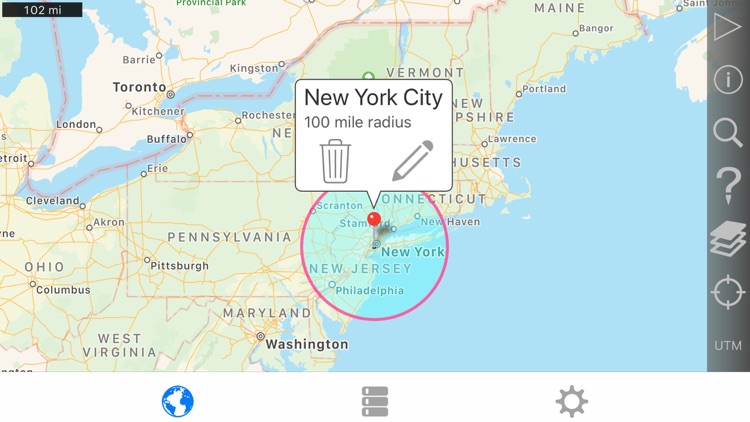 Radius on Map + : draw circle