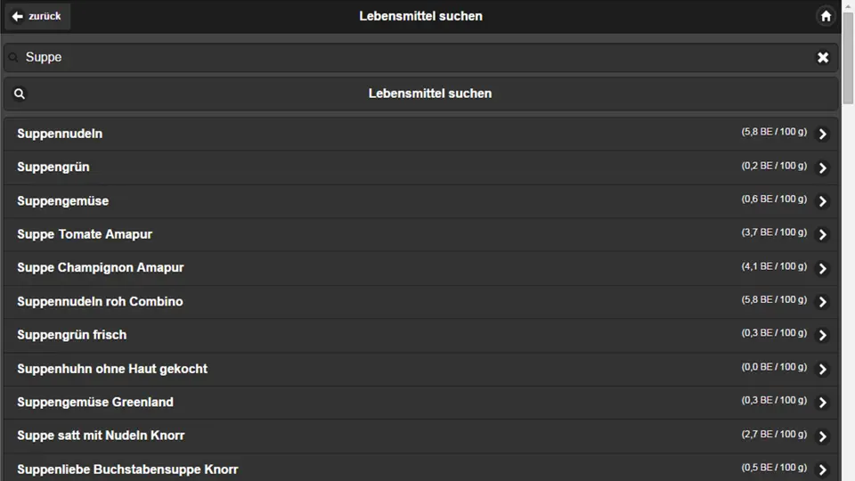 Screenshot von BE-App auf dem iPhone 2