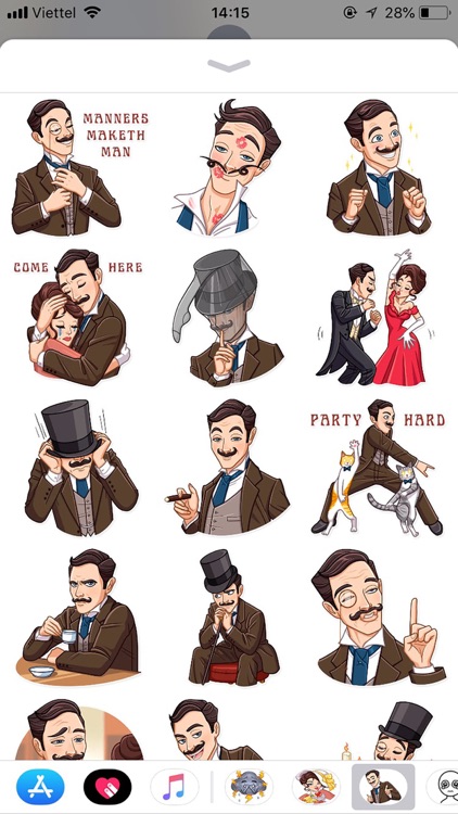 Gentleman Style Funny Stickers