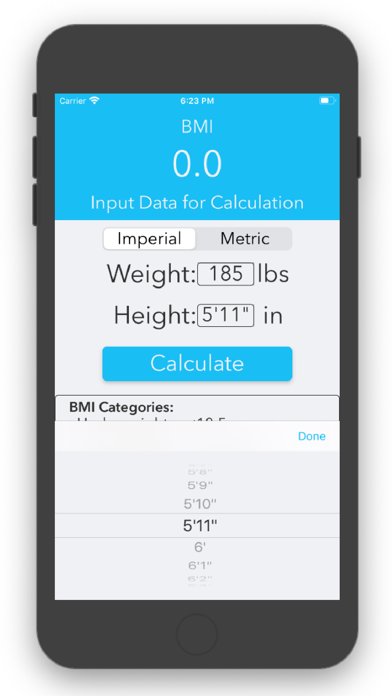 BMI Calculator - Fast & Simple iPhone screenshot 2 - Health & Fitness app