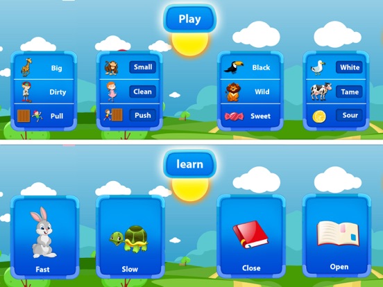 Learn Opposite Words with fun iPad screenshot 4 - Education app