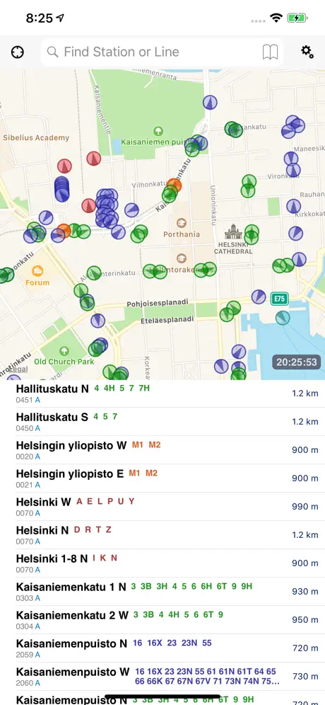 Stop Map Helsinki