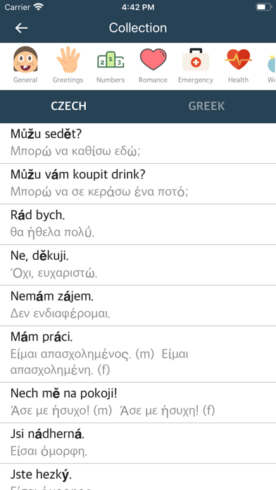 Screenshot #1 pour Czech Greek Dictionary
