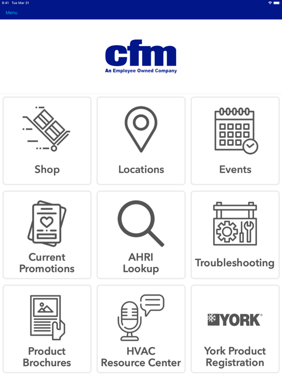 CFM Mobile iPad screenshot 1 - Business app