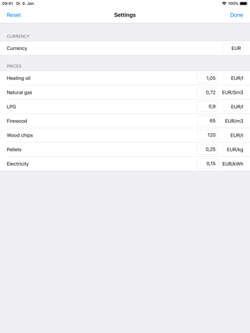 Heating Cost: compare systems screenshot 3