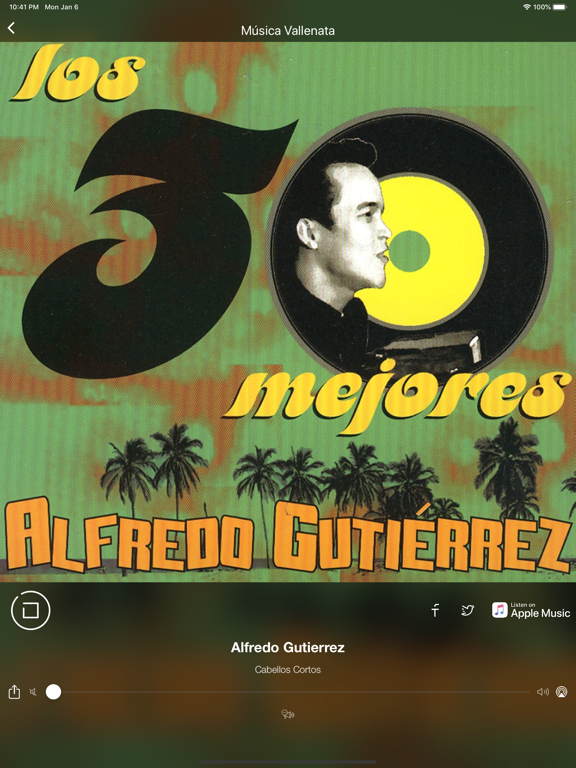 Vallenato Music Radio Stations iPad screenshot 6 - Music app